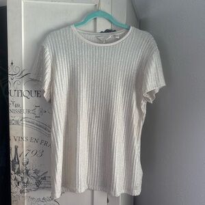 NWOT Ted Baker London Gold Metallic 
Short Sleeve Shirt- SZ 5 (XL)